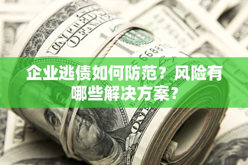 济南企业逃债如何防范？风险有哪些解决方案？