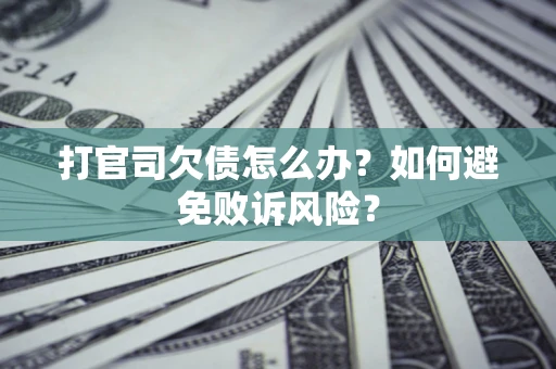 济南打官司欠债怎么办？如何避免败诉风险？