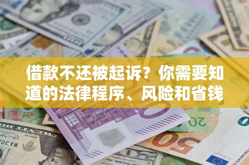 济南借款不还被起诉？你需要知道的法律程序、风险和省钱技巧